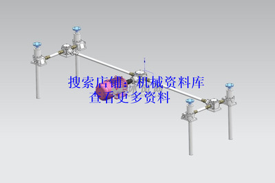 涡轮丝杆升降机四联动设计方案STEP模型设计参考3Dprt图档【255】