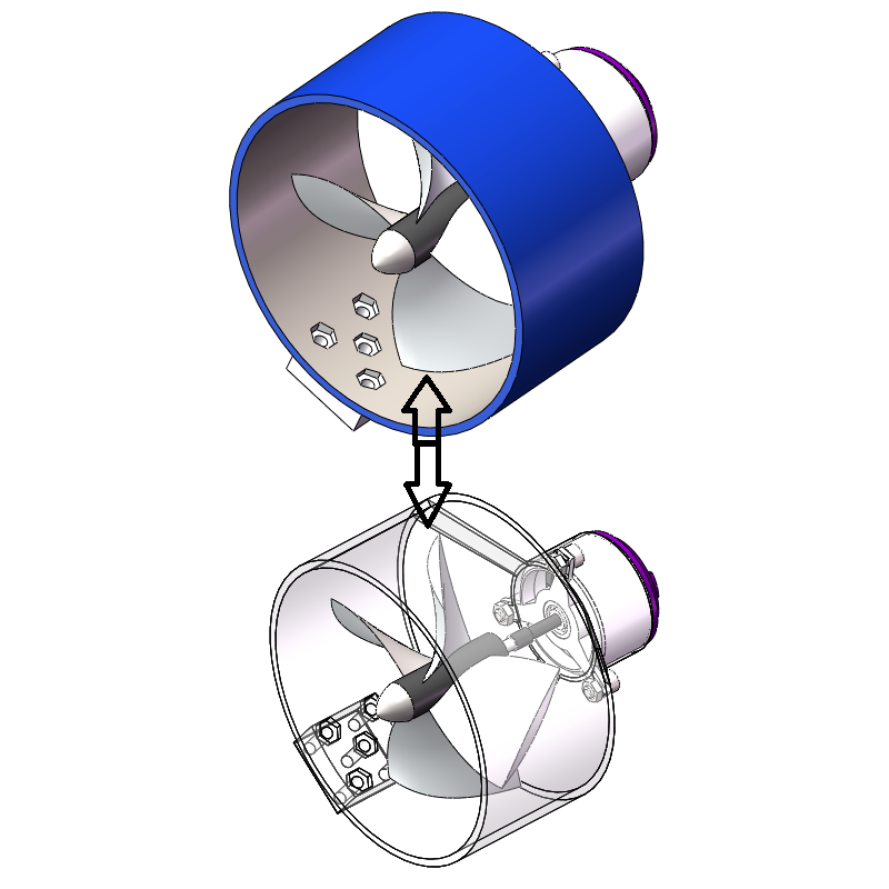 ROV水下螺旋桨推进器sw3D图纸（带ANSYS仿真分析源文件）【277】