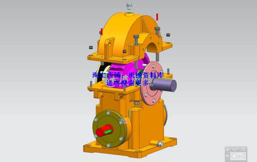 单级蜗轮蜗杆一级减速机3D图纸档UG NX8设计模型减速箱减速器[435