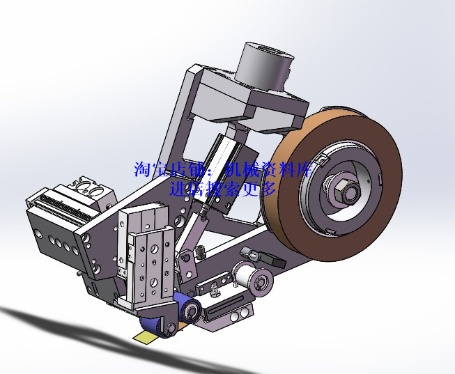 详细自动贴胶带机构3D图纸SolidWorks2014模型含参可编辑【602】