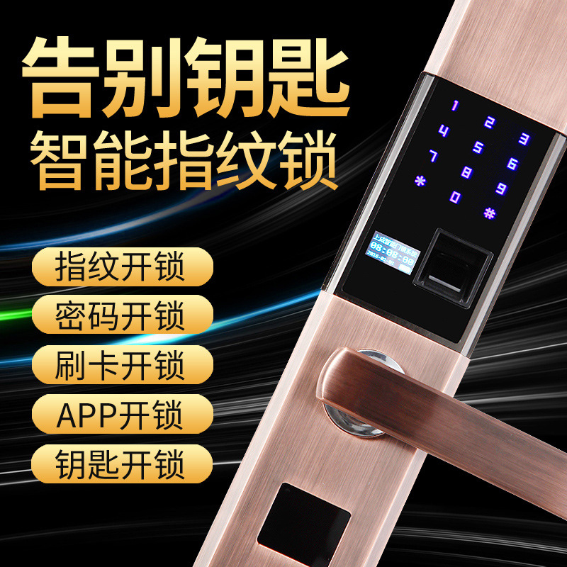 限9000张券指纹锁家用防盗门人脸识别锁全自
