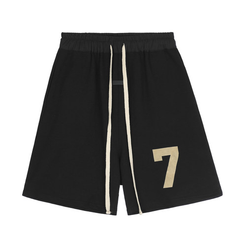 FOG植绒印花数字7短裤