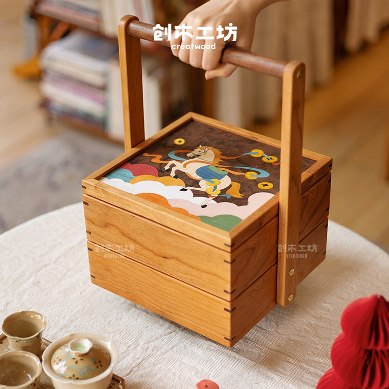 敦煌马上有钱糖果盒/创木工坊实木干果盘茶几零食盘糖果盒新年,收纳整理,零食收纳筐,淘宝优惠券,粉丝福利购,淘宝优惠卷