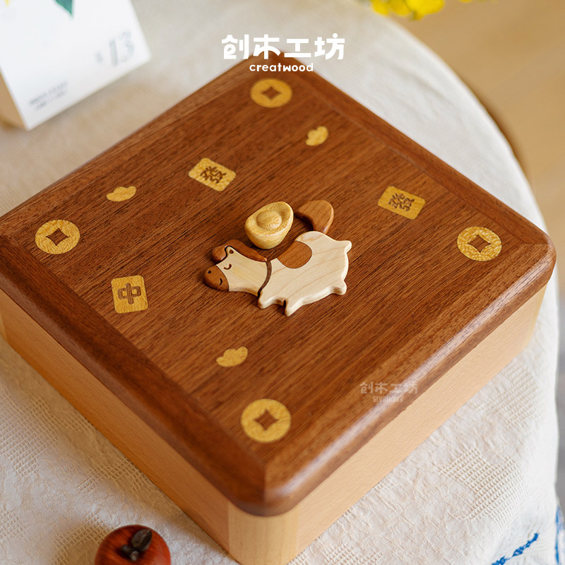 小马干果盒/创木工坊乌檀木干果盘茶几零食盘糖果盒新年家居装饰,收纳整理,零食收纳筐,淘宝优惠券,粉丝福利购,淘宝优惠卷