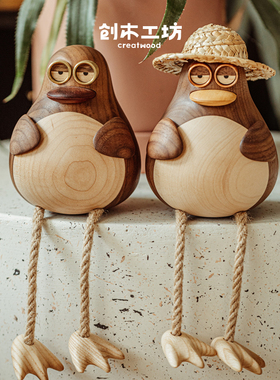 创木工坊长腿大鸟装饰