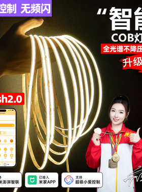 已接入米家APP智能COB灯带mesh2.0无极调光24v低压线性线条线形灯