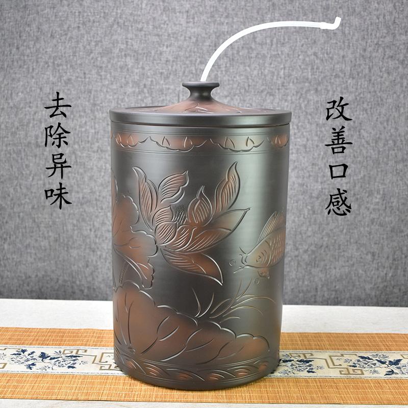 云南建水紫陶储水桶大容量