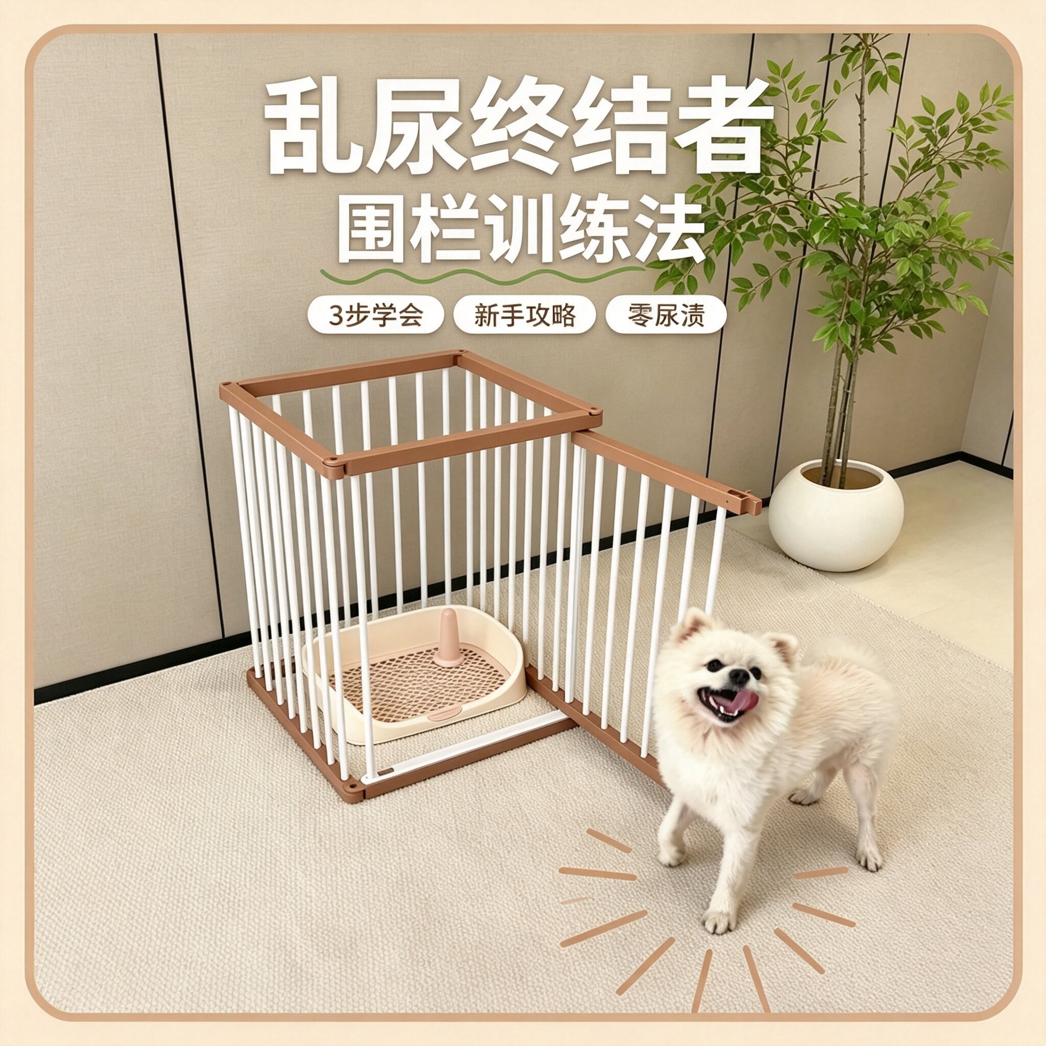 萌小宝定点狗厕所围栏中小型犬图片