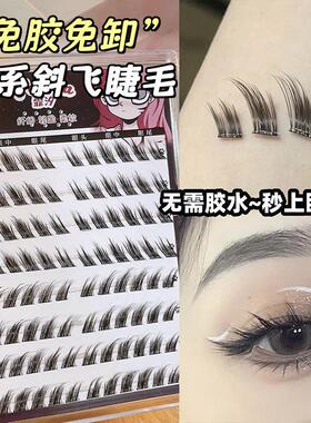 免胶狐系斜飞假睫毛新手