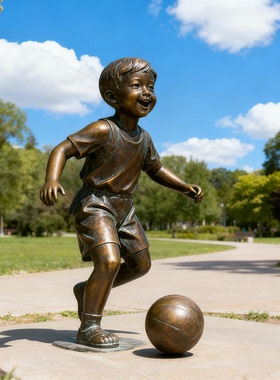 铸铜童趣小孩玩耍雕塑定制工厂