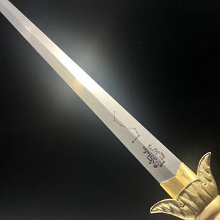 【八卦剑】黑檀木黄铜精雕宋剑明剑宝剑法剑（未开刃）