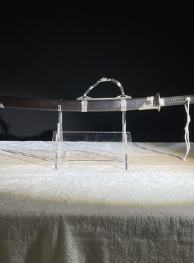 【白铜清刀】龙泉剑魁 白铜装具手工开槽夹钢烧刃清腰刀 未开刃