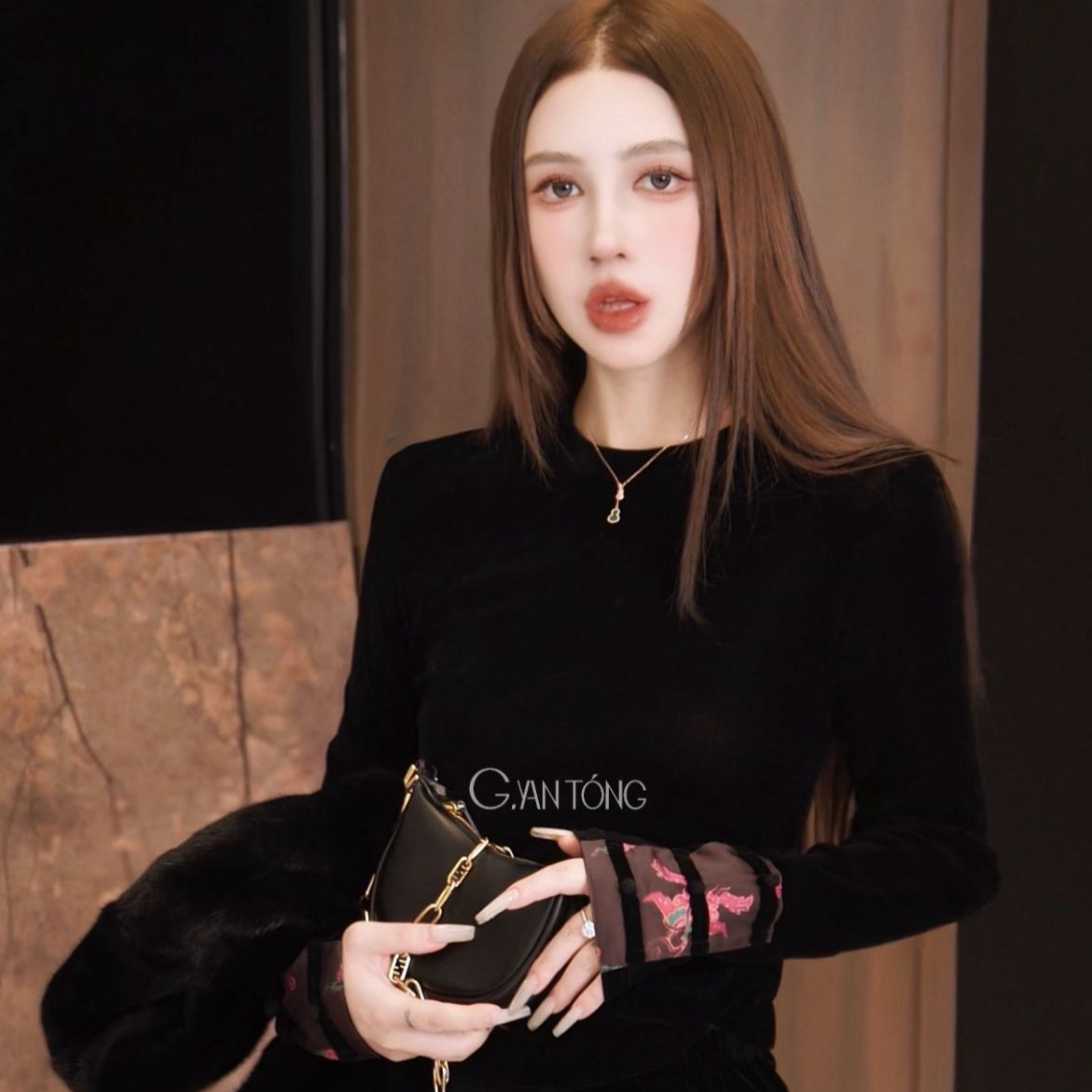 丝绒打底衫小众时髦DD1229