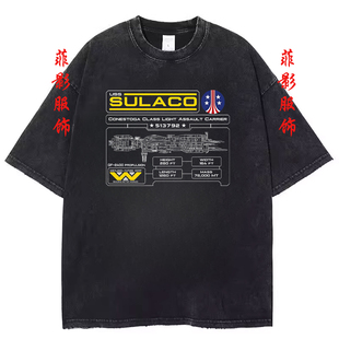 Future回到未来复古水洗黑做旧短袖 美式 The T恤男女上衣 Back