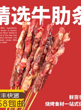 烧烤食材精选牛肋条串户外露营家庭烧烤肉串半成品烤串成都食材