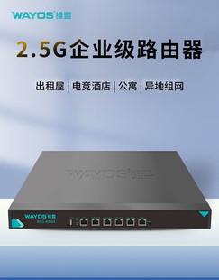 4006A企业级2.5G有线路由器SDWAN组网电竞酒店网咖出租屋多wan叠加计费认证PPPOE内网拨号认证 wayos维盟WEG