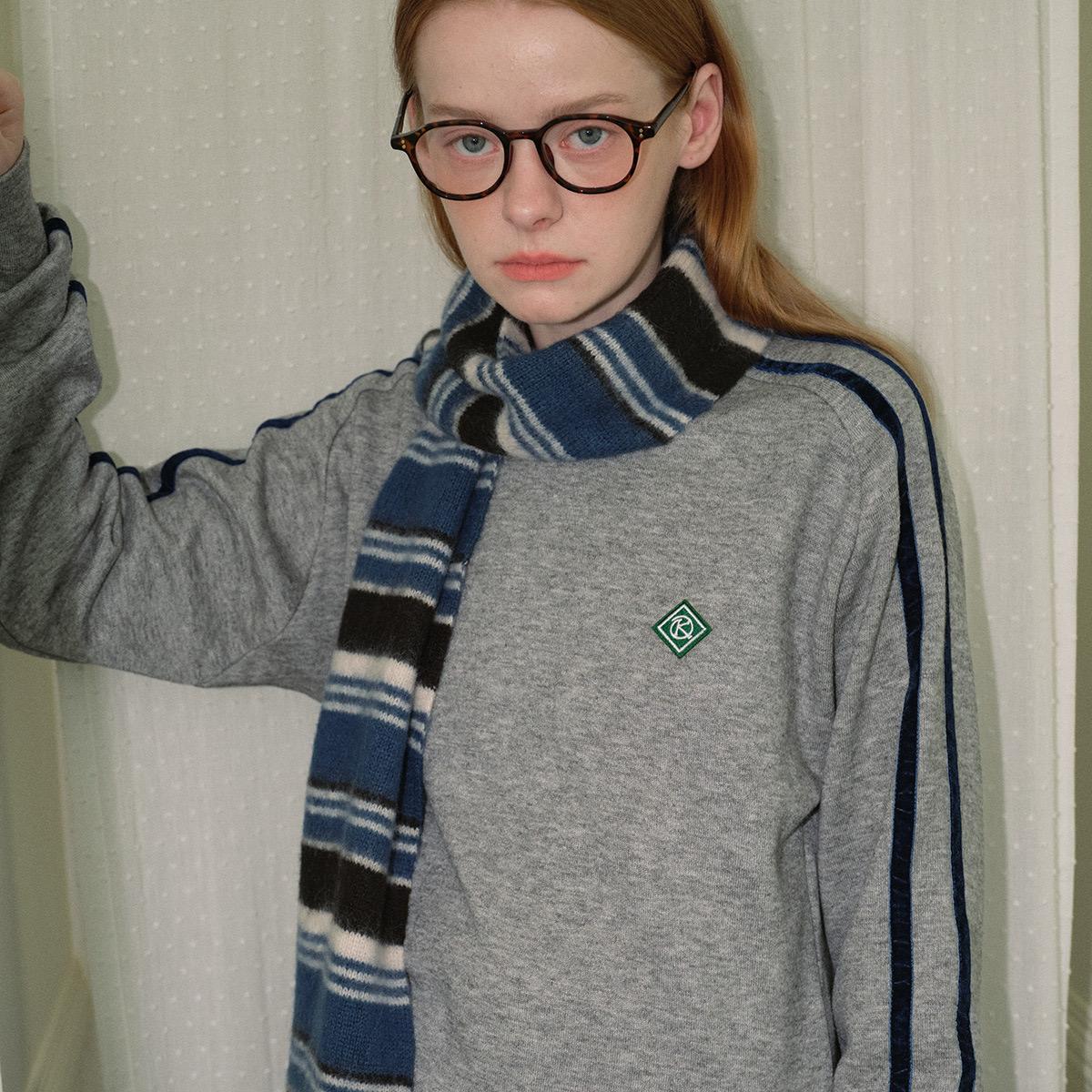 复古条纹小众设计师款羊毛围巾