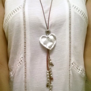 BKP曼谷公园「链接爱」波西米亚爱心长款 项链做旧流苏复古小众秋