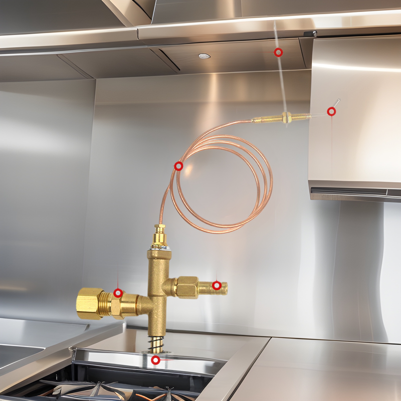 商用猛火灶熄火保护装置通用型燃气灶改灶具配件热电偶开关