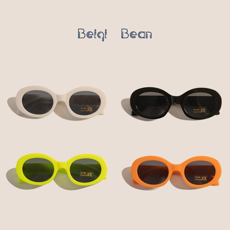 儿童墨镜时尚个性街拍复古圆框太阳镜男女宝宝洋气防紫外线眼镜潮