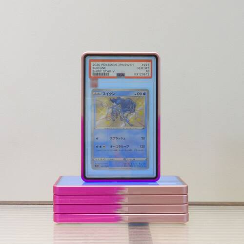 PSA幻粉渐变金属评级保护壳评级卡展示球星卡宝可梦PTCG/CGC/CCIC