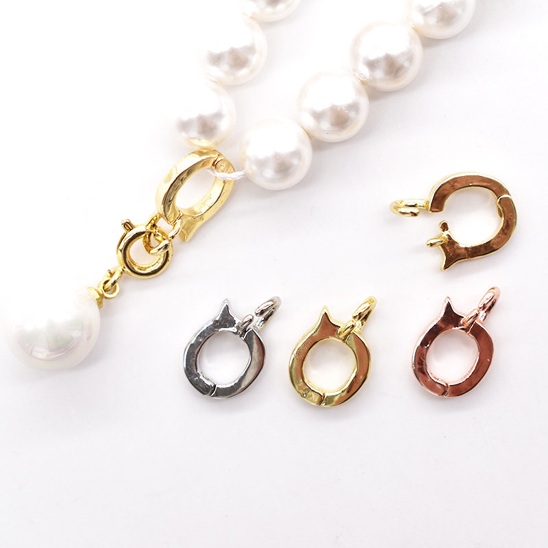双开口万能连接扣 珍珠项链扣吊坠连接器diy手链挂件吊坠扣头配件