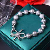 DIY925半银连接扣子 单排项链扣 维修卡扣头 天然珍珠手链扣 女款