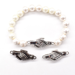 新款握手光面金属磁铁扣磁吸毛衣链手链项链扣饰品配件手拉手磁扣