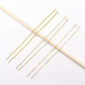 显瘦脸小众设计耳饰 连珠链耳钩 耳环配件 十字链耳钉 盒子链耳线