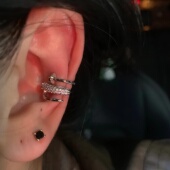 冷淡风钉子耳骨夹小众设计感无痛无耳洞耳夹女甜酷夹可调节2024