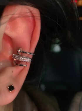 冷淡风钉子耳骨夹小众设计感无痛无耳洞耳夹女甜酷夹可调节2024