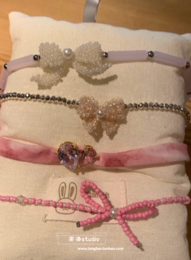 棠洛 粉色蝴蝶结系列choker颈链女甜欲感项圈小众个性锁骨链2026