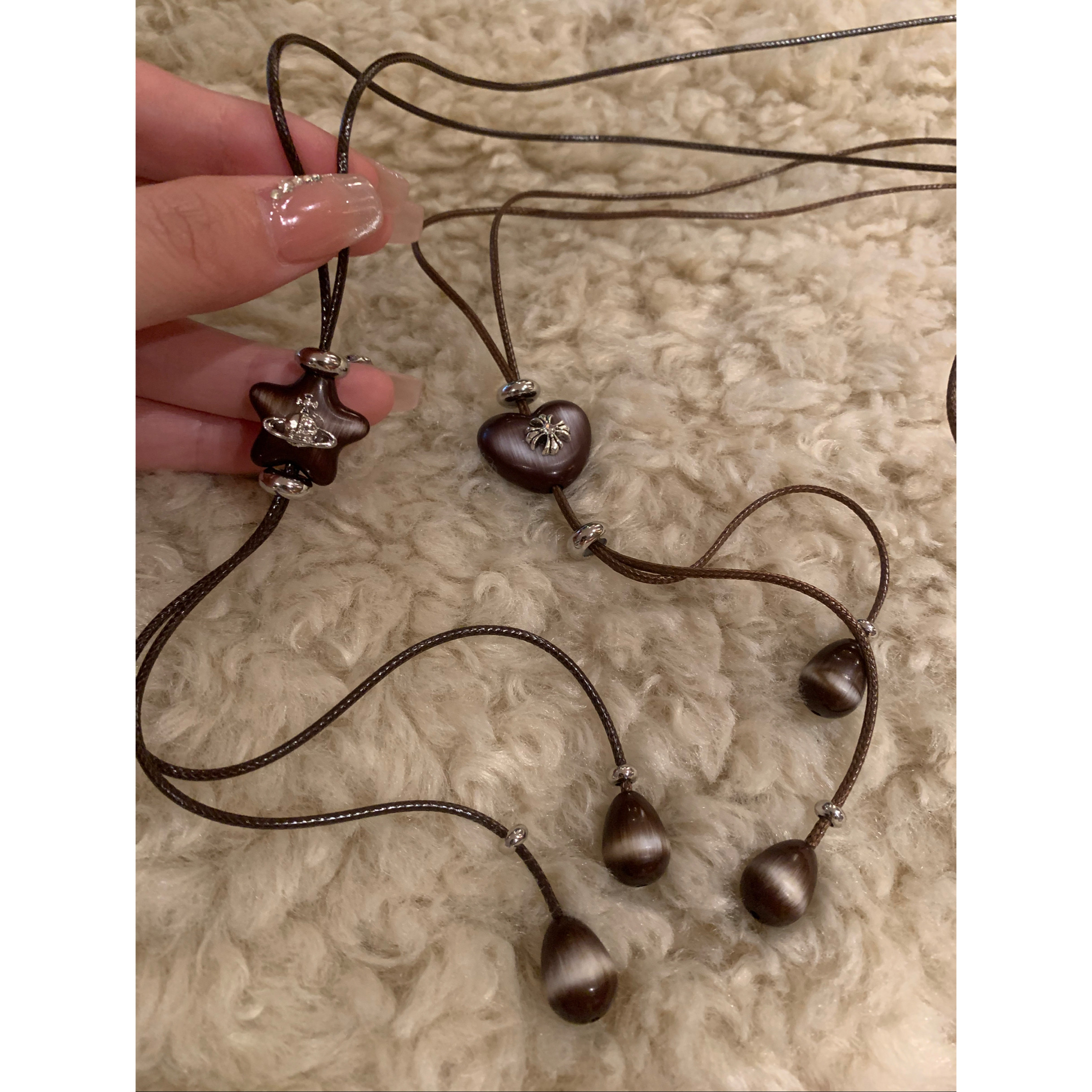 手作款「松岛冬日」复古十字毛衣链女甜酷长款项链抽拉式高级感潮,饰品/流行首饰/时尚饰品新,项链,淘宝优惠券,粉丝福利购,淘宝优惠卷