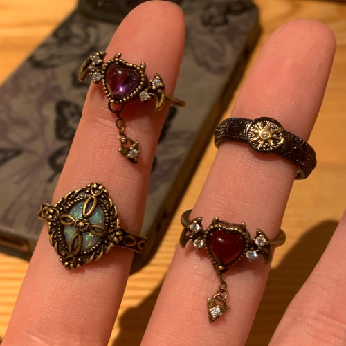 部落千金 波西米亚风戒指女小众独特指环vintage戒指叠戴2025新款