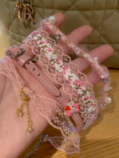 颈带 锁骨链短款 花漾甜心 粉色系choker合集蕾丝皮革项圈小众个性