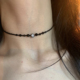 灰色星轨 立体碎钻choker细闪尖晶石颈链女高级感锁骨链日常百搭