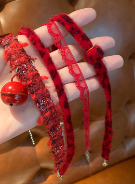 棠洛 红色毛绒choker颈链女秋冬显白锁骨链y2k千禧辣妹项圈爆款潮