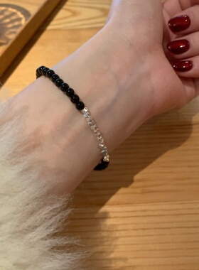 棠洛 万能叠戴碎银子手链女小众冷淡风叠戴手饰品2024高级感手环