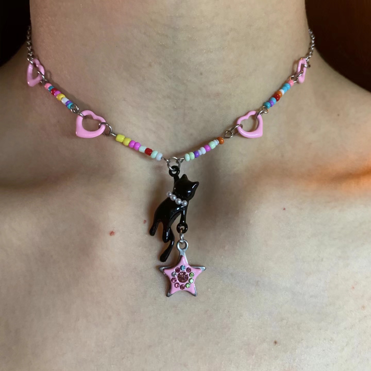 自制甜欲小猫choker颈链女春