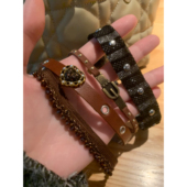 废土y2k千禧辣妹choker颈链女咖色细款 皮革颈款 日常百搭项圈2026