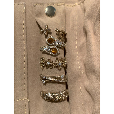 浅钛金色戒指合集～小众个性精致指环日常百搭食指戒指开口可调节