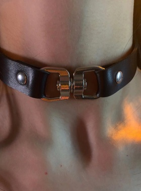 双扣头设计感朋克项圈女choker