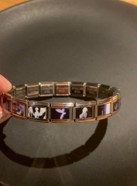 梦境蝴蝶蓝色模块手链女小众个性手镯波西米亚风手链可调节手环潮