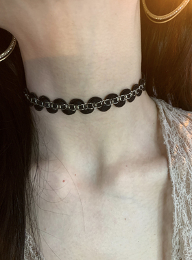 棠洛 小香风波浪金丝带choker项圈秋冬绒布颈链高级感细款锁骨链