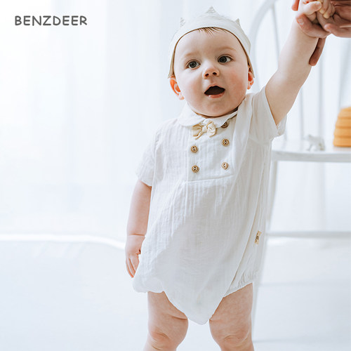 Benzdeer百天周岁礼服哈衣爬服