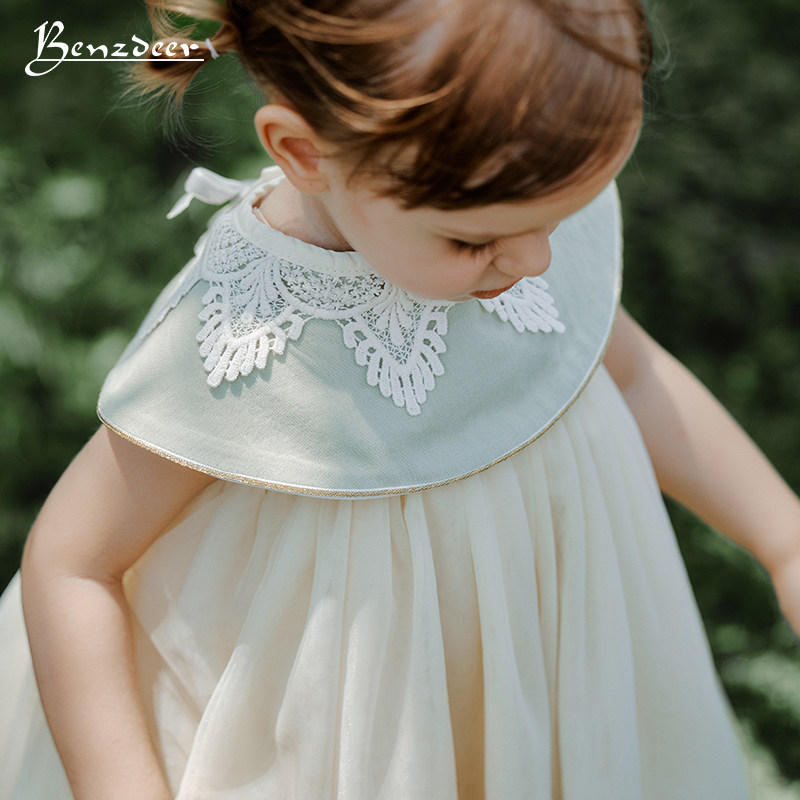 韩国benzdeer本驰鹿 婴女童口水巾婴儿围嘴宝宝礼物蕾丝围兜淑女,婴童用品,口水巾,淘宝优惠券,粉丝福利购,淘宝优惠卷