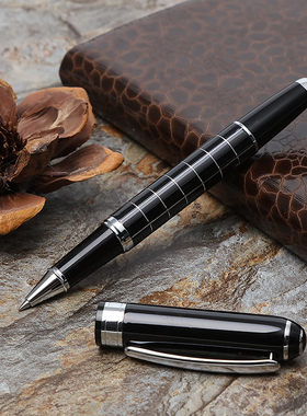 EOGO金属签字笔宝珠走珠笔商务签字礼品笔黄铜笔碳素水笔芯中性笔