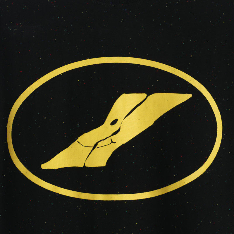 WELL 23SS 별이 빛나는 하늘 컬러풀한 거즈 잉크 도트 라지 로고 라운드 넥 반팔 티셔츠 커플을 위한 트렌디