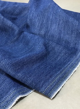 金佳牛仔布料水洗蓝色中弹微厚软高端意大利土耳其日本进口