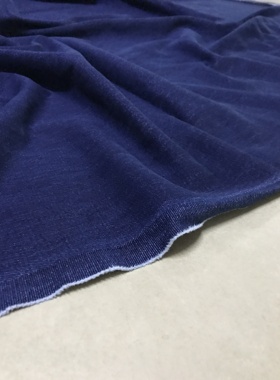 金佳牛仔布料深蓝色中弹薄款意大利土耳其进口高端水洗牛仔布料